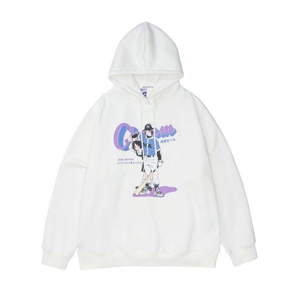 cartoon character print plush men's ins street fashion brand loose pullover sports hoodie, Black
cartoon character print plush men's ins street fashion brand loose pullover sports hoodie, Black