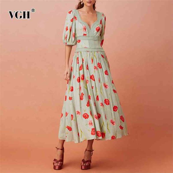 green vintage print dress for women v neck lantern short sleeve high waist maxi dresses females summer fashion clothing 210531, Black;gray
green vintage print dress for women v neck lantern short sleeve high waist maxi dresses females summer fashion clothing 210531, Black;gray