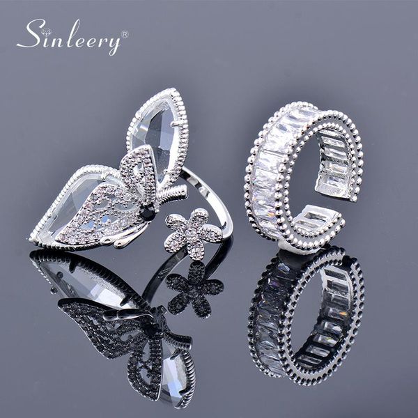 cluster rings sinleery flower butterfly wing round ring for women silver color cubic zirconia adjust size wedding accessories jz107 ssp, Golden;silver
cluster rings sinleery flower butterfly wing round ring for women silver color cubic zirconia adjust size wedding accessories jz107 ssp, Golden;silver