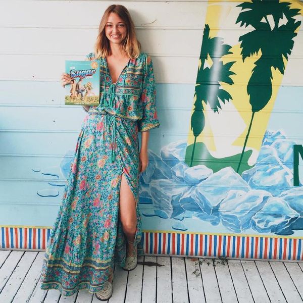 vintage chic women blue floral print lantern sleeve drawstring rayon bohemian dresses v neck tassel boho pleated maxi dress a648 women', White;black
vintage chic women blue floral print lantern sleeve drawstring rayon bohemian dresses v neck tassel boho pleated maxi dress a648 women', White;black