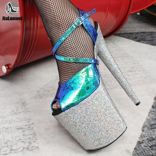 sandals crystal show stripper heels women 20cm high platforms female party shoes slipper, Black
sandals crystal show stripper heels women 20cm high platforms female party shoes slipper, Black