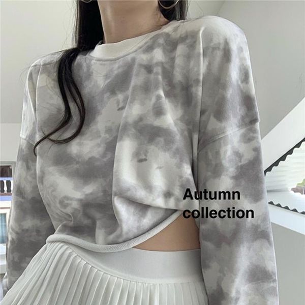 women's hoodies & sweatshirts qweek korean style women long sleeve crop tie dye print crewneck sweatshirt oversized streetwear tracksui, Black
women's hoodies & sweatshirts qweek korean style women long sleeve crop tie dye print crewneck sweatshirt oversized streetwear tracksui, Black