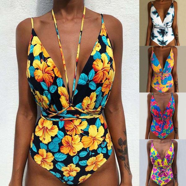 women's swimwear swimsuit v-neck bandage printing casual fashion ladies siamese bikini four color bohemian style, White;black
women's swimwear swimsuit v-neck bandage printing casual fashion ladies siamese bikini four color bohemian style, White;black