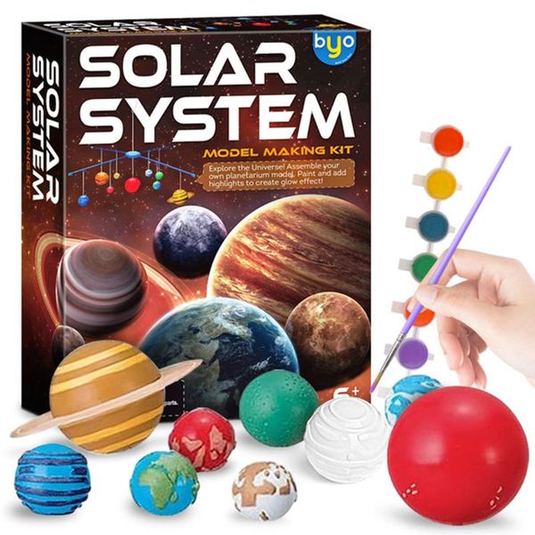 gift sets diy painting & making kit solar system science astronomy learning with balls and brush educational for kids girls boys