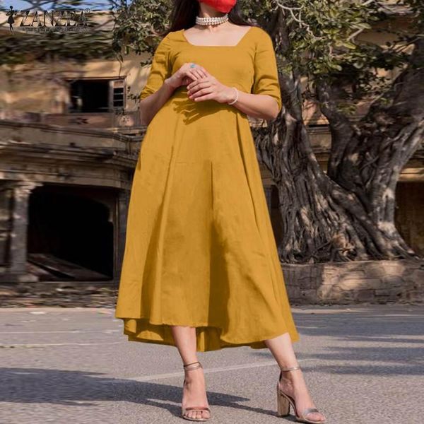 casual dresses zanzea elegant long sleeve robe women solid a line vestido lady party loose square collar 2021 autumn fashion maxi dress, Black;gray
casual dresses zanzea elegant long sleeve robe women solid a line vestido lady party loose square collar 2021 autumn fashion maxi dress, Black;gray