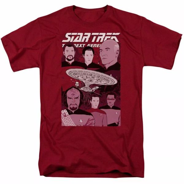 star trek captain and crew t shirt licensed sci-fi tv classic tee new cardinal, White;black
star trek captain and crew t shirt licensed sci-fi tv classic tee new cardinal, White;black