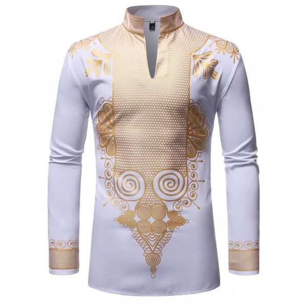 men's casual shirts africa clothing african dashiki traditional maxi man shirt 2021 brand ethnic printed long sleeve chemise homme, White;black 
men's casual shirts africa clothing african dashiki traditional maxi man shirt 2021 brand ethnic printed long sleeve chemise homme, White;black