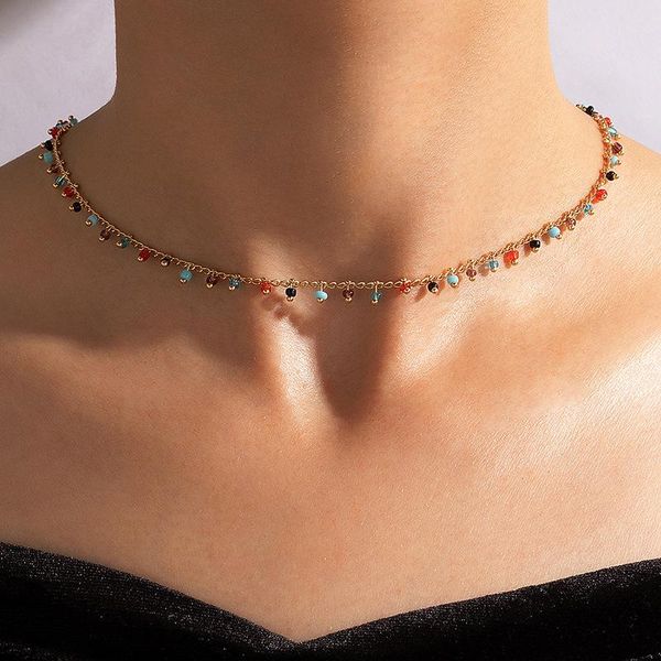 chokers colorful chain necklace for women alloy multicolor bead tassel single layer charm choker boho jewelry birthday gift, Golden;silver
chokers colorful chain necklace for women alloy multicolor bead tassel single layer charm choker boho jewelry birthday gift, Golden;silver
