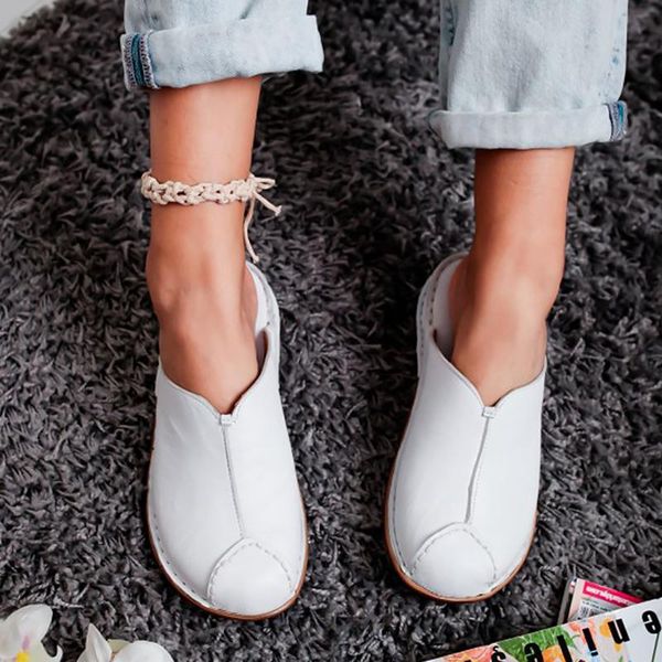 slippers women shoes leather stitching wedges for woman round toe flats half white tpr womens, Black
slippers women shoes leather stitching wedges for woman round toe flats half white tpr womens, Black