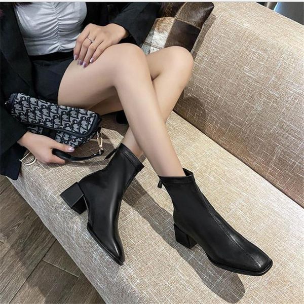 boots autumn and winter 2021 net red thin square head plush middle tube thick heel zipper fashion women's, Black
boots autumn and winter 2021 net red thin square head plush middle tube thick heel zipper fashion women's, Black