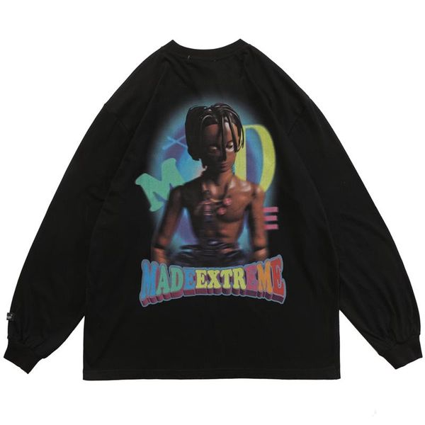 men's t-shirts hip hop t shirt men autumn oversized long sleeve gothic punk cotton tshirt streetwear harajuku fashion couple women, White;black
men's t-shirts hip hop t shirt men autumn oversized long sleeve gothic punk cotton tshirt streetwear harajuku fashion couple women, White;black