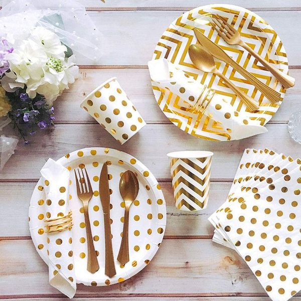 disposable dinnerware gilding polka dot wave pattern decoration light luxury plate paper cup holiday party supplies birthday set
disposable dinnerware gilding polka dot wave pattern decoration light luxury plate paper cup holiday party supplies birthday set