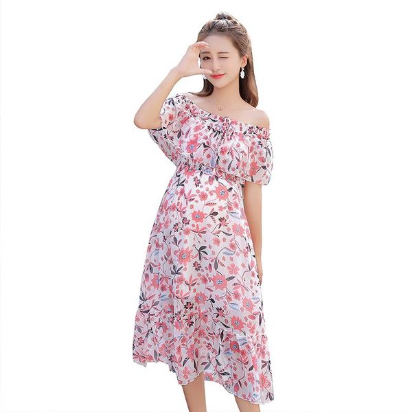 maternity dresses pregnant women summer wear sleeveless stretched ruffles collar chiffon dress high waist floral, White
maternity dresses pregnant women summer wear sleeveless stretched ruffles collar chiffon dress high waist floral, White