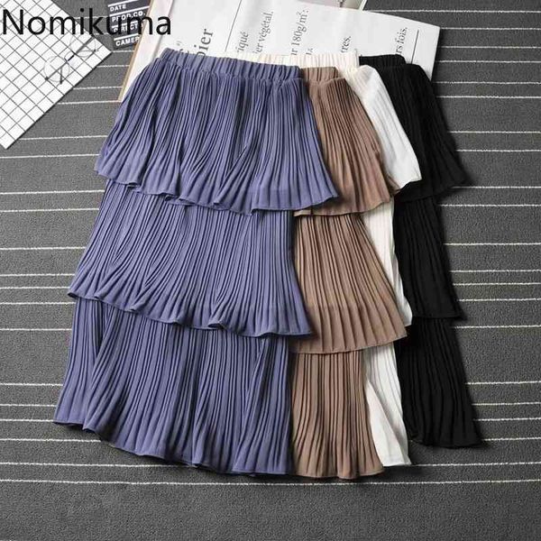nomikuma korean sweet high waist skirt women solid color casual mid calf pleated skirts female chic all-match faldas mujer 210514, Black
nomikuma korean sweet high waist skirt women solid color casual mid calf pleated skirts female chic all-match faldas mujer 210514, Black