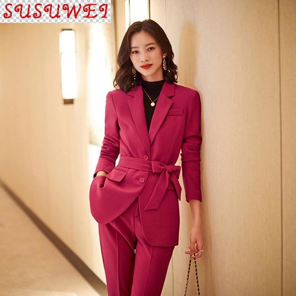 business suit women's pants two-piece style single-breasted ladies jacket for autumn and winter slim trousers two piece, White
business suit women's pants two-piece style single-breasted ladies jacket for autumn and winter slim trousers two piece, White