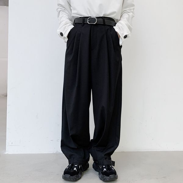 pants fashionable the 2021 spring drape casual adjustable corset wide leg loose men's solid pleated, Black
pants fashionable the 2021 spring drape casual adjustable corset wide leg loose men's solid pleated, Black