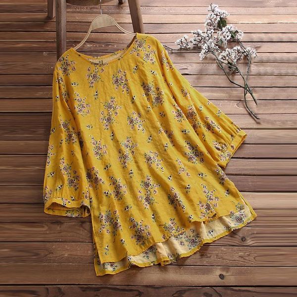 women's blouses & shirts floral print women fashion loose round neck casual shirt blouse chemise oversize femme, White
women's blouses & shirts floral print women fashion loose round neck casual shirt blouse chemise oversize femme, White