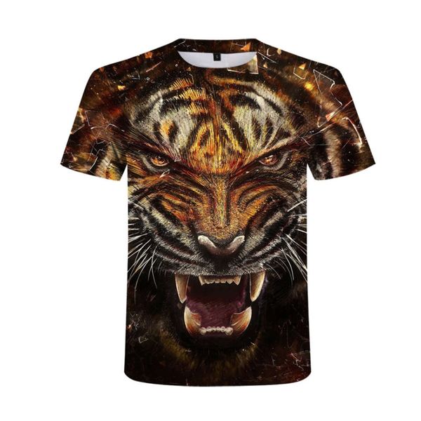 men's t-shirt summer couple short sleeve casual wear 3d tiger head splash ink digital printing light and loose style, White;black
men's t-shirt summer couple short sleeve casual wear 3d tiger head splash ink digital printing light and loose style, White;black