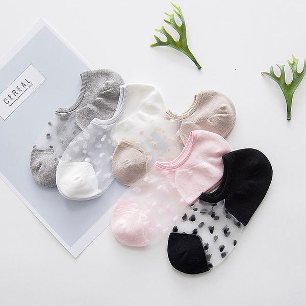 socks hosiery spring and summer round dot anti slip glass cotton silk women's invisible boat socks, Black;white
socks hosiery spring and summer round dot anti slip glass cotton silk women's invisible boat socks, Black;white