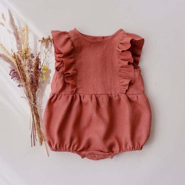 toddler kids cotton linen rompers girls round collar falbala fly sleeve jumpsuits summer baby triangle climb clothes q0434, Blue
toddler kids cotton linen rompers girls round collar falbala fly sleeve jumpsuits summer baby triangle climb clothes q0434, Blue