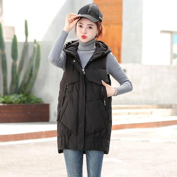 women's vests jackets female sleeveless coat spring 2021 vest women winter waistcoat long slim thick warm jacket black fashion, Black;white
women's vests jackets female sleeveless coat spring 2021 vest women winter waistcoat long slim thick warm jacket black fashion, Black;white