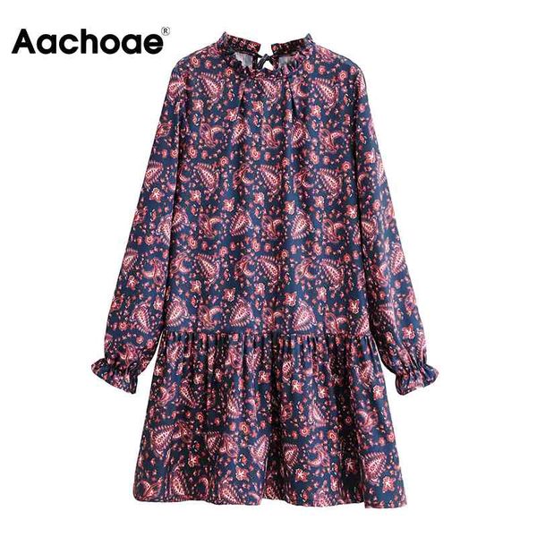 aachoae floral printed loose mini dress women ruffled long sleeve vintage dresses back bow tie hollow out elegant dress 210413, Black;gray
aachoae floral printed loose mini dress women ruffled long sleeve vintage dresses back bow tie hollow out elegant dress 210413, Black;gray
