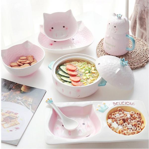 bowls ceramics dinner set bowl 8.5 inch cartoon pig plate ramen partition dish porcelain dessert plate&bowl wholesale
bowls ceramics dinner set bowl 8.5 inch cartoon pig plate ramen partition dish porcelain dessert plate&bowl wholesale