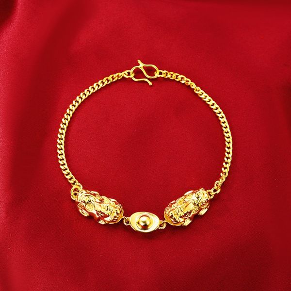 women's 24k gold plate pixiu ingot charm bracelets njgb009 fashion watch buckle yellow gold plated bracelet, Golden;silver
women's 24k gold plate pixiu ingot charm bracelets njgb009 fashion watch buckle yellow gold plated bracelet, Golden;silver