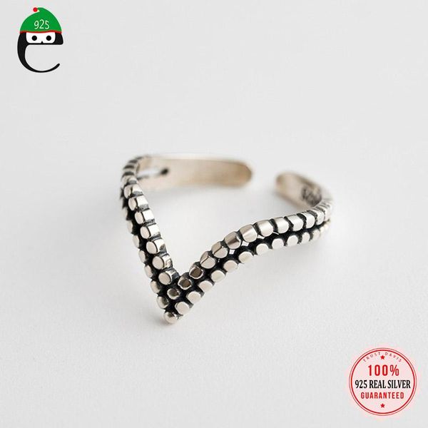 cluster rings elfoplatasi real 925 sterling thai silver minimalist personality v opening ring for women wedding valentine's day jewelry, Golden;silver
cluster rings elfoplatasi real 925 sterling thai silver minimalist personality v opening ring for women wedding valentine's day jewelry, Golden;silver