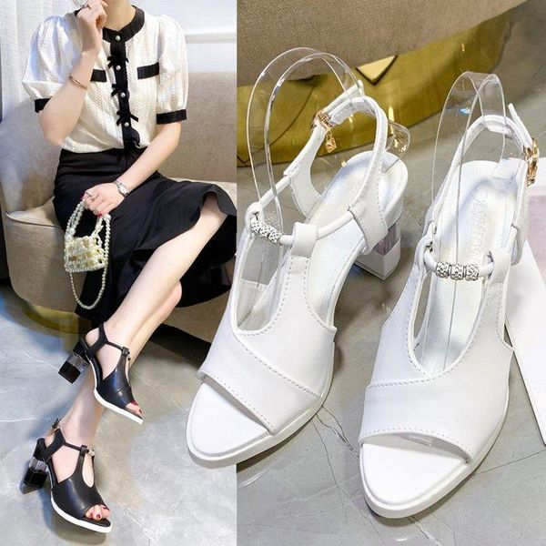 dress shoes summer high-heeled sandals women 2021 fashion women's korean soft leather thick with fish mouth ladies all-match pumps, Black
dress shoes summer high-heeled sandals women 2021 fashion women's korean soft leather thick with fish mouth ladies all-match pumps, Black