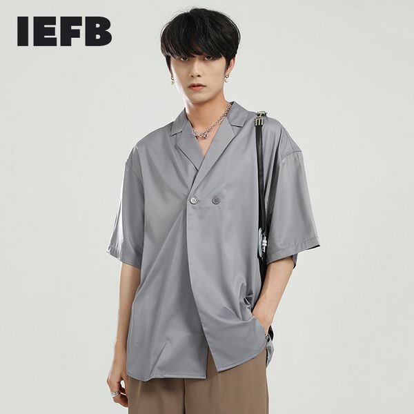iefb men's clothing spring summer korean trend loose design simple solid color short sleeve shirt oversized 9y5664 210524, White;black
iefb men's clothing spring summer korean trend loose design simple solid color short sleeve shirt oversized 9y5664 210524, White;black