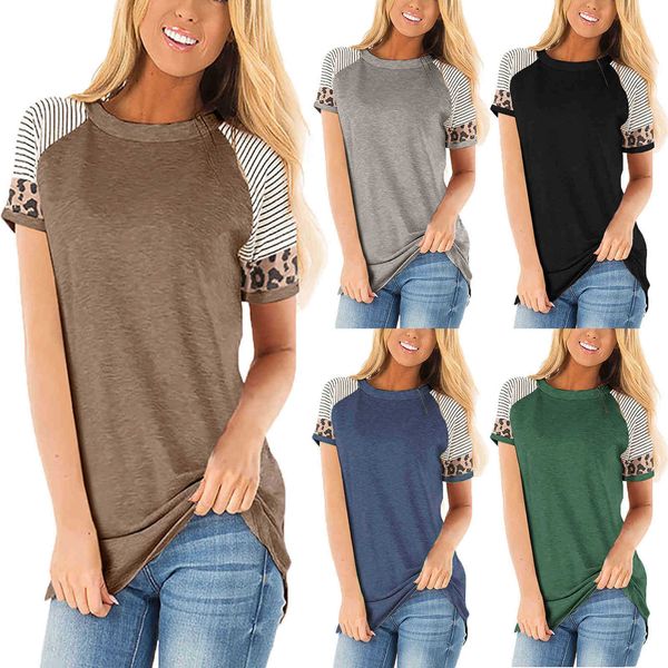 women's t-shirt womens t shirts short sleeve tunic leopard tee color block cold shoulder summer clothes plus 5n26, White
women's t-shirt womens t shirts short sleeve tunic leopard tee color block cold shoulder summer clothes plus 5n26, White