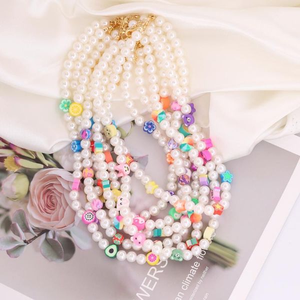 chokers clay fruit star choker beads necklace white simulated pearl cute summer y2k collar for teen girls women party gift, Golden;silver
chokers clay fruit star choker beads necklace white simulated pearl cute summer y2k collar for teen girls women party gift, Golden;silver