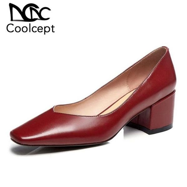dress shoes coolcept 2021 real leather chunky heels spring pumps office ladies shallow party wedding size 34-39, Black
dress shoes coolcept 2021 real leather chunky heels spring pumps office ladies shallow party wedding size 34-39, Black
