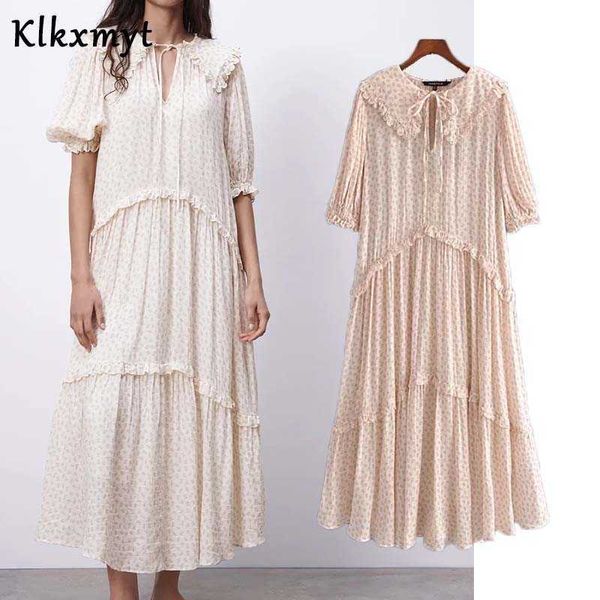 klkxmyt za dress women spring fashion floral print midi vintage short sleeve lace up collar female es vestidos 210527, Black;gray
klkxmyt za dress women spring fashion floral print midi vintage short sleeve lace up collar female es vestidos 210527, Black;gray