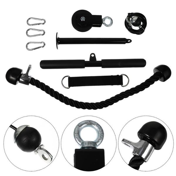 set fitness pulley system pull down bar tricep rope useful arm muscle trainer yoga outfit
set fitness pulley system pull down bar tricep rope useful arm muscle trainer yoga outfit