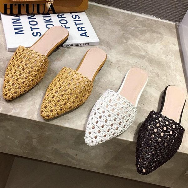 slippers htuua 2021 summer pointed toe mules shoes women flat cozy hollow slides outside beach sandals slip on loafers sx4031, Black
slippers htuua 2021 summer pointed toe mules shoes women flat cozy hollow slides outside beach sandals slip on loafers sx4031, Black