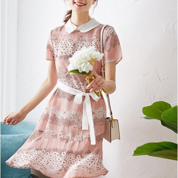 silk floral dress baby collar bow knot mulberry age reduced casual dresses, Black;gray
silk floral dress baby collar bow knot mulberry age reduced casual dresses, Black;gray