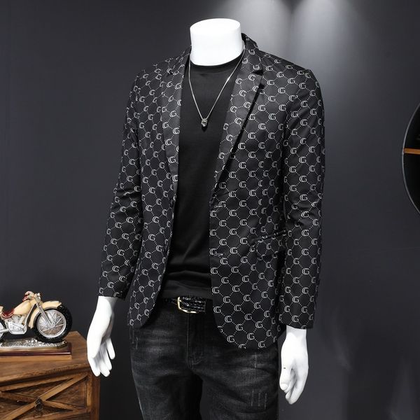fashion suits letter print slim autumn large men's youth casual korean jacket, White;black
fashion suits letter print slim autumn large men's youth casual korean jacket, White;black
