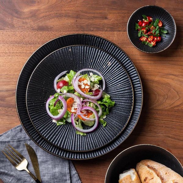 dishes & plates mdzf ceramic black dinner plate golden polka dot soup rice bowl steak pasta salad sauce dish spoon kitchen tableware set
dishes & plates mdzf ceramic black dinner plate golden polka dot soup rice bowl steak pasta salad sauce dish spoon kitchen tableware set