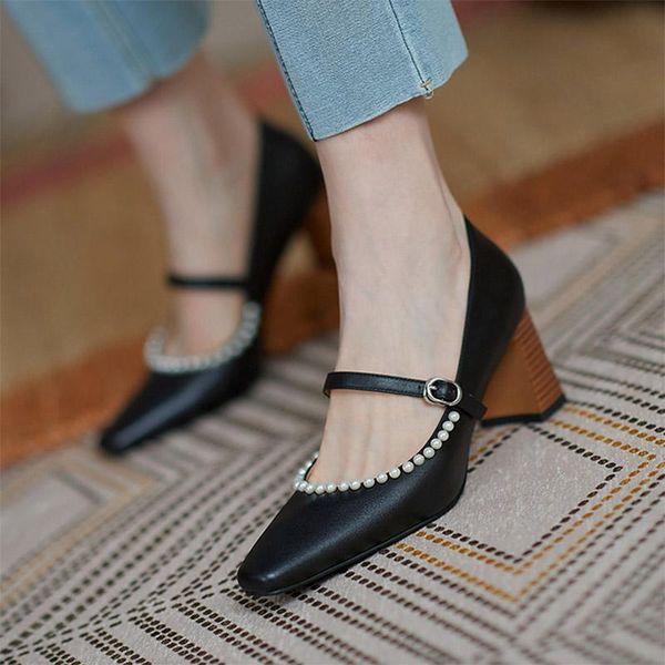spring women mary janes shoes pearls pumps high heels dress string bead retro chunky ladies shoe zapatos mujer 8963g, Black
spring women mary janes shoes pearls pumps high heels dress string bead retro chunky ladies shoe zapatos mujer 8963g, Black