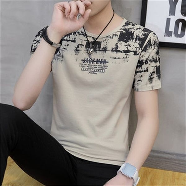 summer short-sleeved t-shirt men pure cotton half-sleeved trend summer print student clothes 210420, White;black
summer short-sleeved t-shirt men pure cotton half-sleeved trend summer print student clothes 210420, White;black