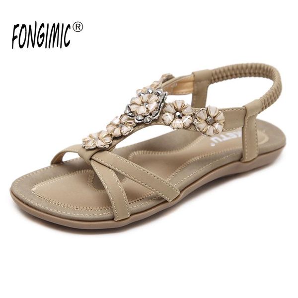 women's holiday beach seaside sweet bohemian flowers rhinestone flat bottom sandals plataformas mujer sandalias, Black
women's holiday beach seaside sweet bohemian flowers rhinestone flat bottom sandals plataformas mujer sandalias, Black