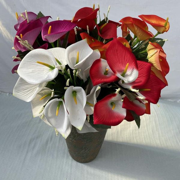 decorative flowers & wreaths 18 heads artificial calla flower bunch simulation flannel wedding family el decor party fake plant accessories
decorative flowers & wreaths 18 heads artificial calla flower bunch simulation flannel wedding family el decor party fake plant accessories