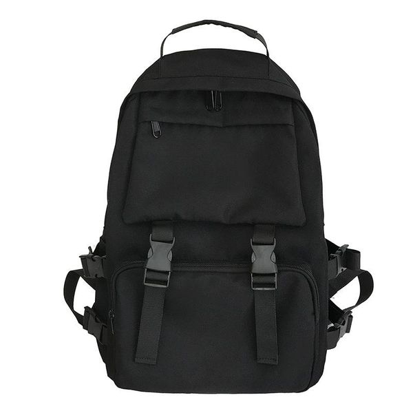 backpack black high-capacity solid color high school student bag men large capacity travel bags
backpack black high-capacity solid color high school student bag men large capacity travel bags