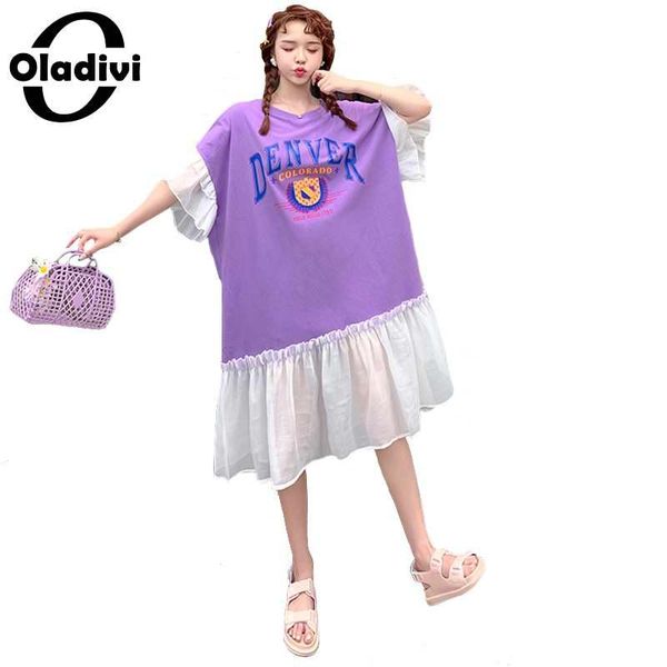 casual dresses oladivi oversized clothing cotton t shirt dress women print loose patchwork long tunic summer 2021 robe femme, Black;gray
casual dresses oladivi oversized clothing cotton t shirt dress women print loose patchwork long tunic summer 2021 robe femme, Black;gray