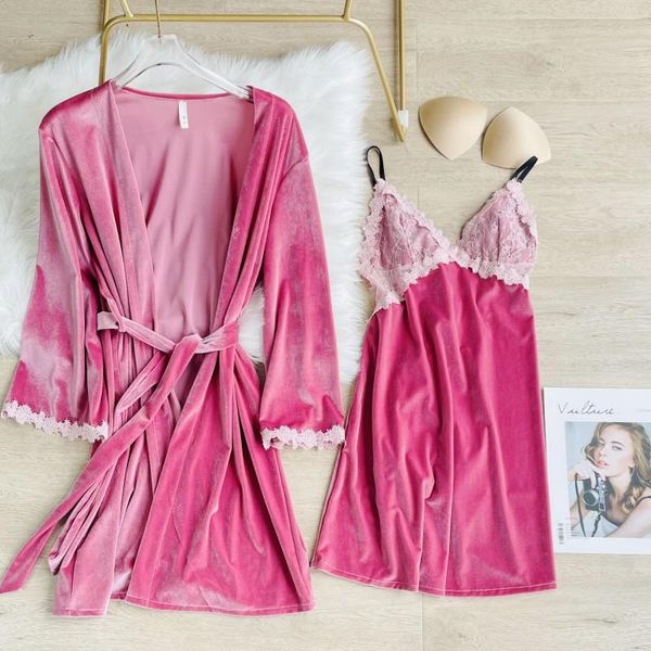 women's sleepwear autumn 2pcs kimono robe set pink casual intimate lingerie nightwear lace bathrobe gown long sleeve home clothing, Black;red
women's sleepwear autumn 2pcs kimono robe set pink casual intimate lingerie nightwear lace bathrobe gown long sleeve home clothing, Black;red