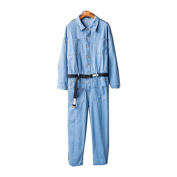 men's jeans overoles de primavera para hombre, monos vaqueros manga larga con solapa, pantalones calle hip hop, ropa tr, Blue
men's jeans overoles de primavera para hombre, monos vaqueros manga larga con solapa, pantalones calle hip hop, ropa tr, Blue