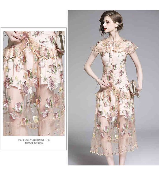casual dresses elegant flower embroidery overlay mesh summer women runway short sleeve o-neck lace-up ruffles slim party jyyn, Black;gray
casual dresses elegant flower embroidery overlay mesh summer women runway short sleeve o-neck lace-up ruffles slim party jyyn, Black;gray