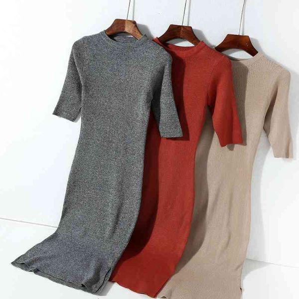 dresses autumn temperament slim solid knitted base mid o neck half-sleeved side split stretch ol knit pencil pink gray, Black;gray
dresses autumn temperament slim solid knitted base mid o neck half-sleeved side split stretch ol knit pencil pink gray, Black;gray
